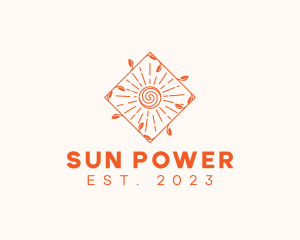 Diamond Sun Wreath logo design