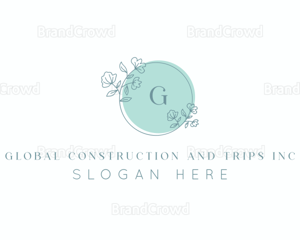 Floral Wedding Wreath Logo