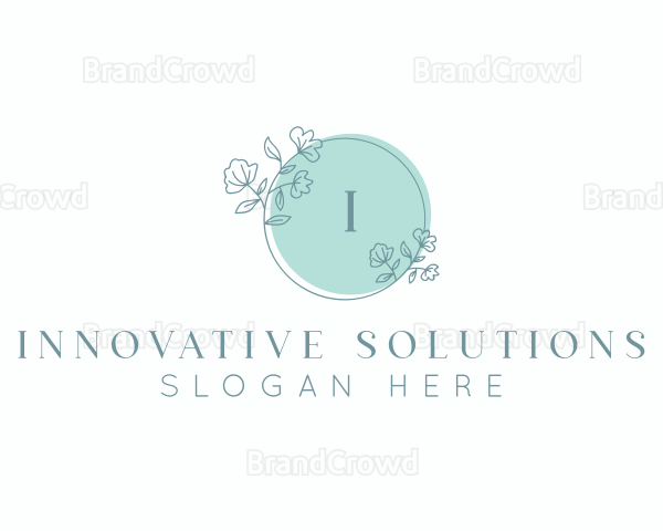 Floral Wedding Wreath Logo