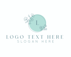 Events Place - Floral Wedding Wreath logo design
