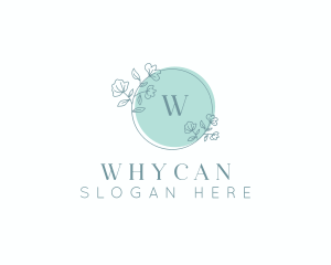 Floral Wedding Wreath Logo