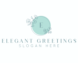 Floral Wedding Wreath logo design