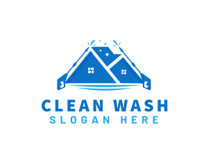 Pressure Washer Home Cleaning logo design