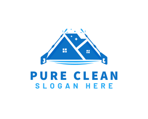 Pressure Washer Home Cleaning logo design