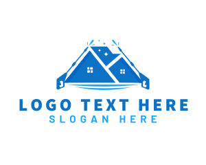 House - Pressure Washer Home Cleaning logo design