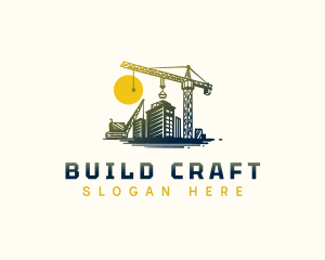 Construction Crane Building logo design