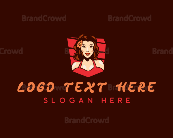 Flower Lady Pinup Logo