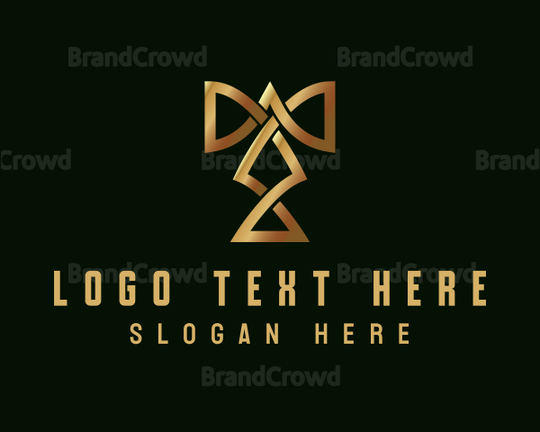 Elegant Golden Hotel Letter T Logo