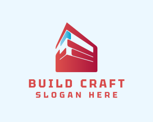 Red Construction Building logo design