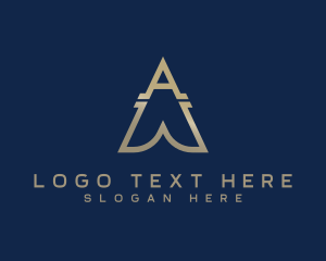 Triangle - Premium Business Firm Letter AW logo design