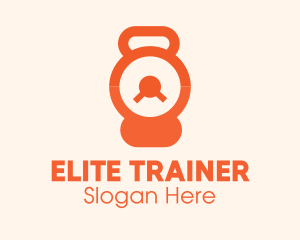 Orange Kettlebell Timer logo design