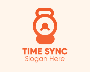 Timer - Orange Kettlebell Timer logo design