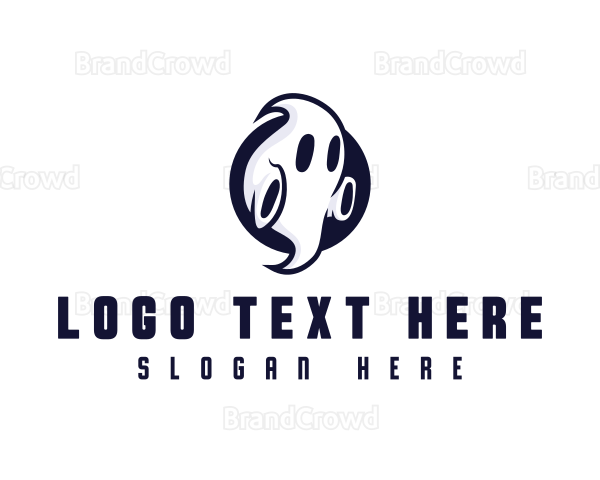 Scary Spooky Ghost Logo