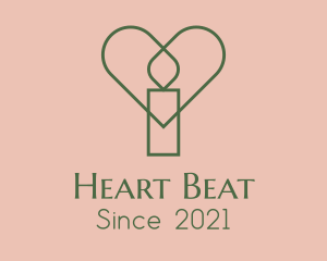 Scented Heart Candle logo design