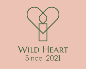 Scented Heart Candle logo design