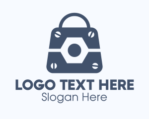 Shopping Bag - Gray Mechanical Toolbox logo design