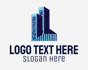 Leasing - Building Construction Architecture logo design