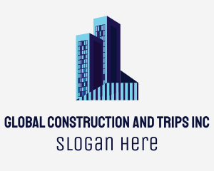Rentals - Building Construction Architecture logo design