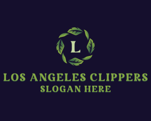 Natural Organic Leaves Logo