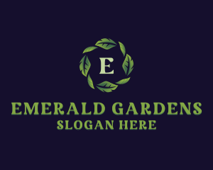 Natural Organic Leaves logo design