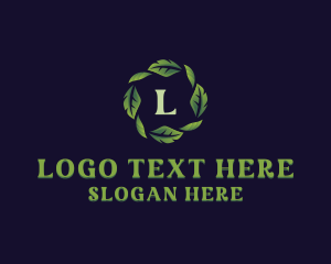 Environmental - Natural Organic Leaves logo design
