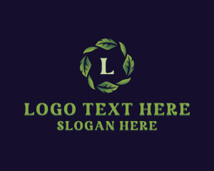 Natural Organic Leaves Logo