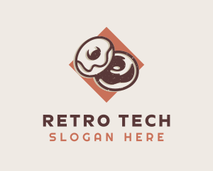 Retro Donut Diner logo design