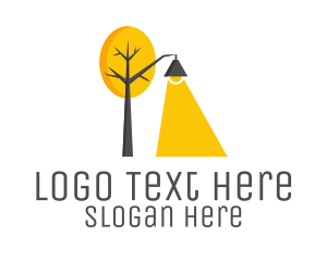 Illumination - Landscape Tree Lamp logo design