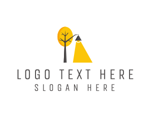 Outdoor - Landscape Tree Lamp logo design