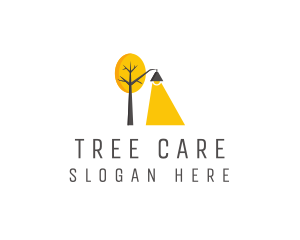 Landscape Tree Lamp logo design