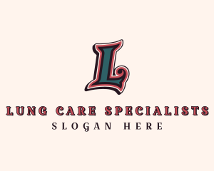 Barbershop Stylist Salon Letter L logo design