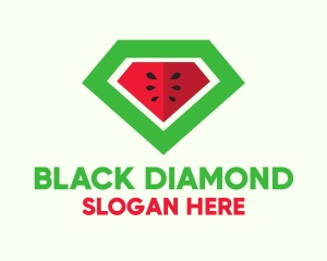 Watermelon Fruit Diamond logo design