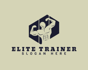 Muscular Fitness Gym logo design