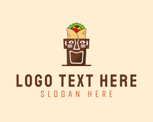 Taco - Tribal Tiki  Food logo design
