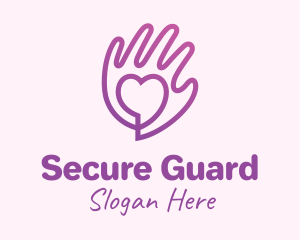 Massage Therapy - Purple Gradient Caring Hand logo design