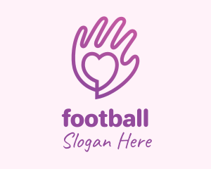 Humanitarian - Purple Gradient Caring Hand logo design