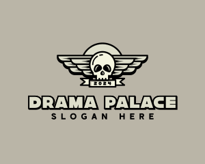 Skull Wing Biker Gang logo design