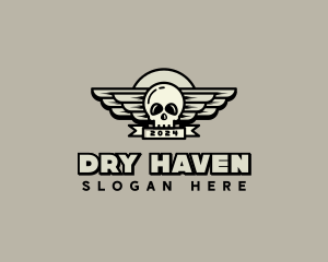 Skull Wing Biker Gang logo design