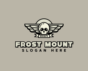 Skull Wing Biker Gang logo design