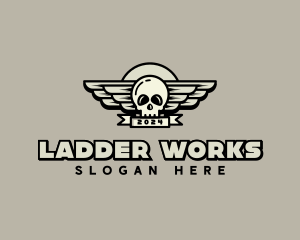 Skull Wing Biker Gang logo design