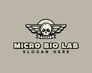 Skull Wing Biker Gang logo design