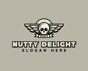 Skull Wing Biker Gang logo design