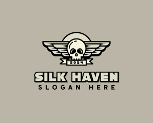 Skull Wing Biker Gang logo design