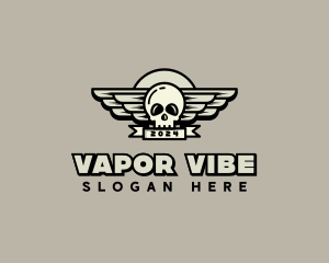 Skull Wing Biker Gang logo design