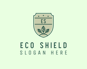 Farm Plant Shield logo design