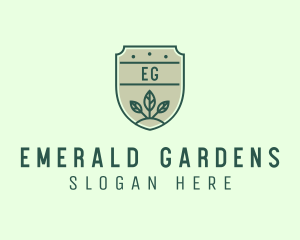 Farm Plant Shield logo design