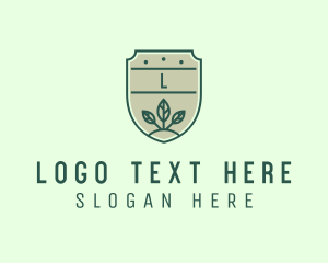 Shield - Farm Plant Shield logo design