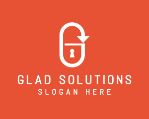 Padlock Security Letter G logo design