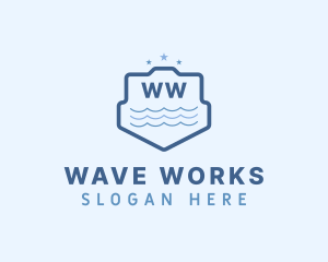 Shield Wave Waterpark logo design