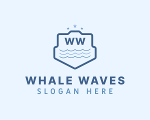 Shield Wave Waterpark logo design